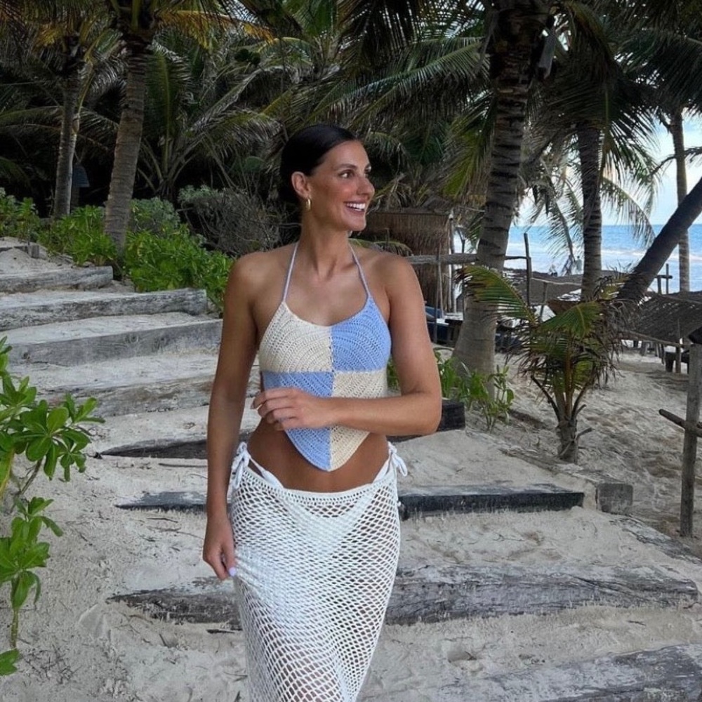 NWT VRG GRL Seaside In Italy Crochet Halter Top